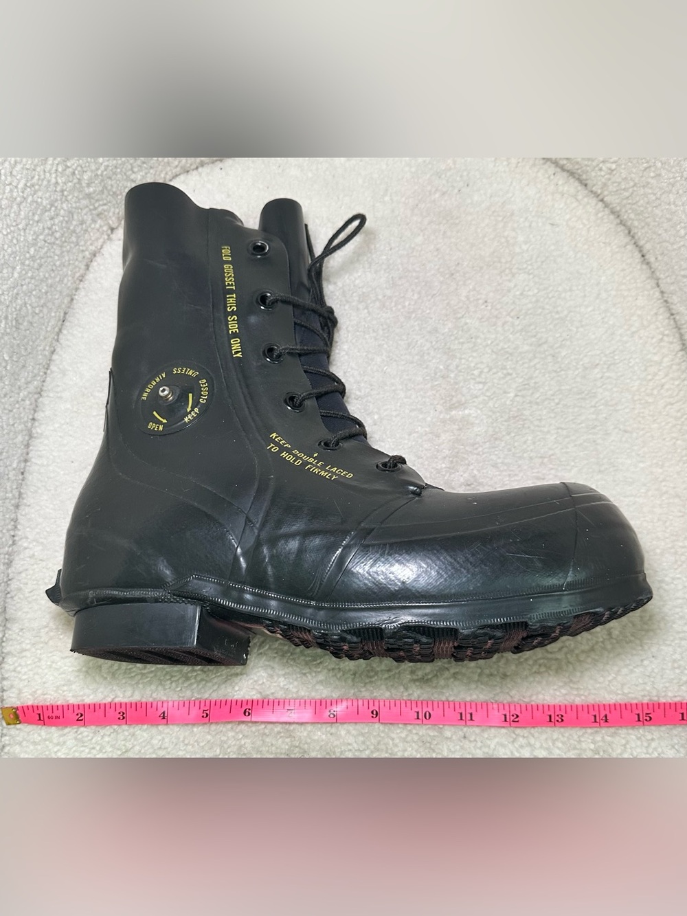 Vintage 1982 Bata U.S. Military Arctic Overboots Black Rubber Cold weather boots - Picture 15 of 15